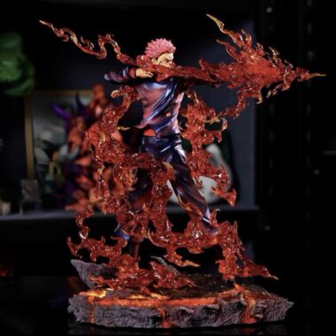 Sukuna Figure Custom Collectible Popular Culture Dynamic Flame Burst