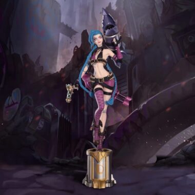 Jinx Figure Custom statue League of Legends Arcane standing smirk pose