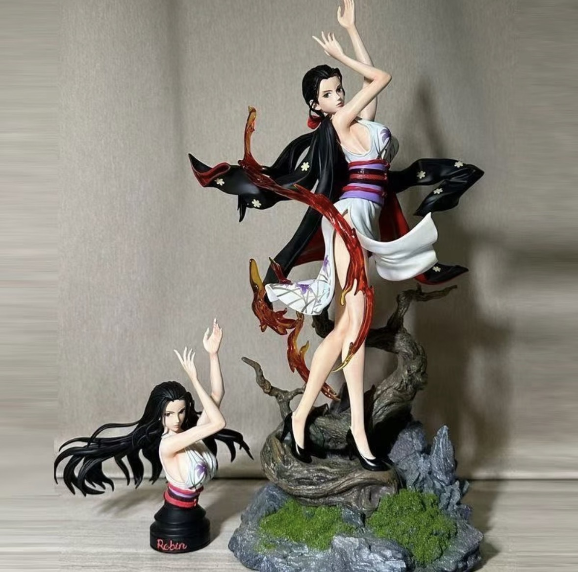 Nico Robin Figure One Piece Wano Country Arc Custom sculpture dynamic dancing pose geisha outfit - Image 3