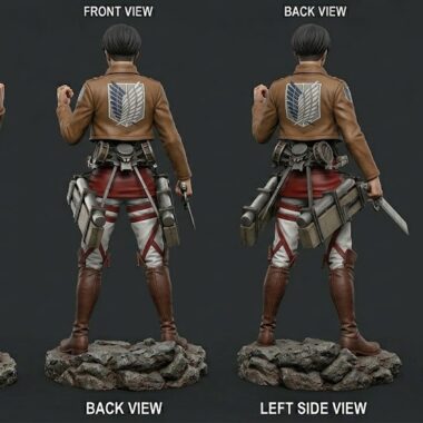 attack on titan figures Attack on Titan The Final Season Custom statue Determined fighter