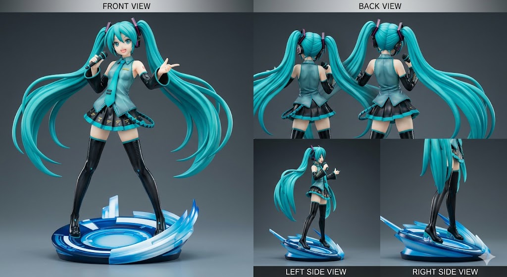 miku figure Popular Culture Hatsune Miku Custom figure Dynamic Pose