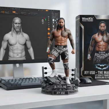 jey uso figures Gaming WWE Custom statue intense stance