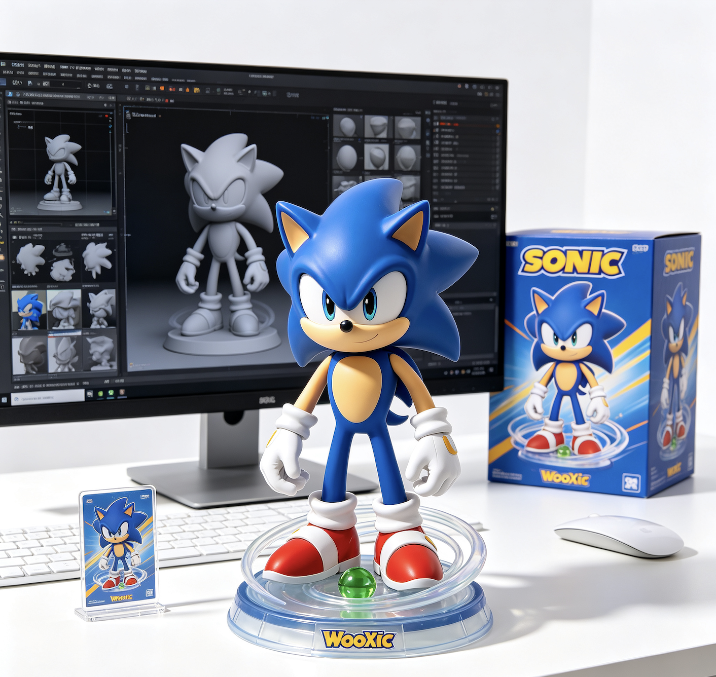 sonic figures Comics Sonic the Hedgehog Custom collectible confident standing