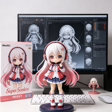 super sonico figures Gaming Super Sonico Custom statue chibi standing