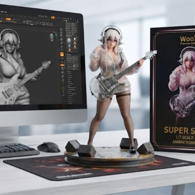 super sonico figures Comics SoniAni Super Sonico The Animation Custom collectible guitar translucent hoodie
