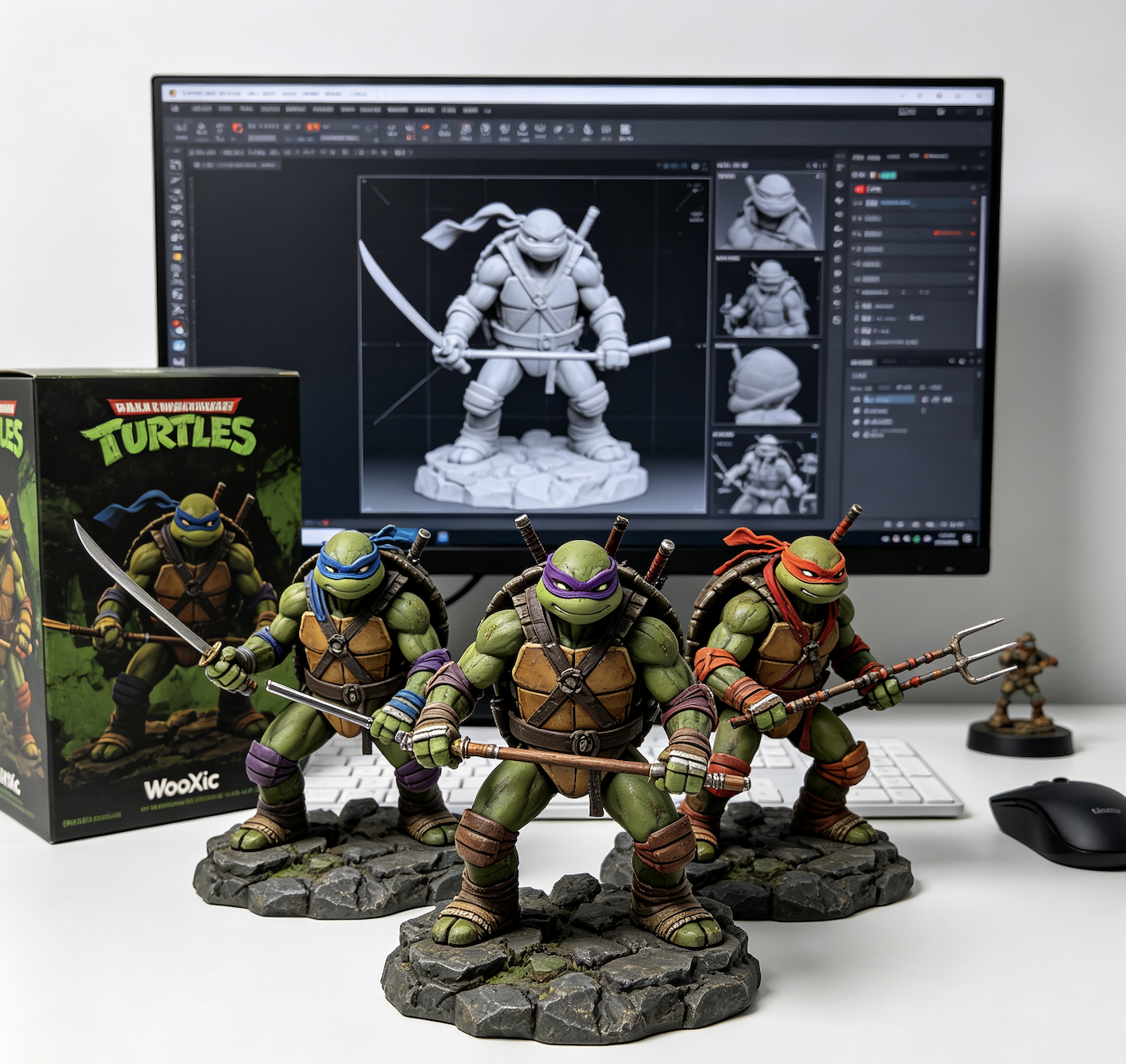 tmnt figures Comics Teenage Mutant Ninja Turtles Custom statue dynamic action